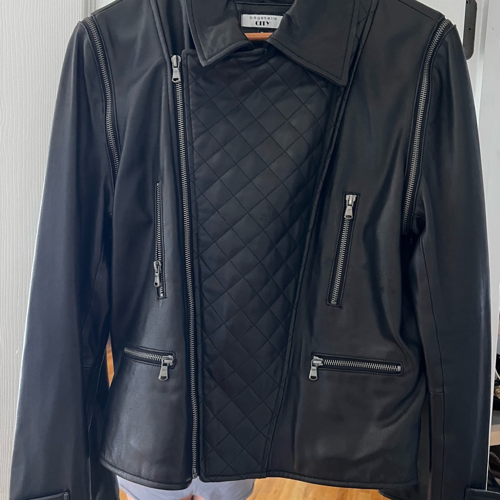 Bagatelle Black Leather Jacket Sleek and Stylish